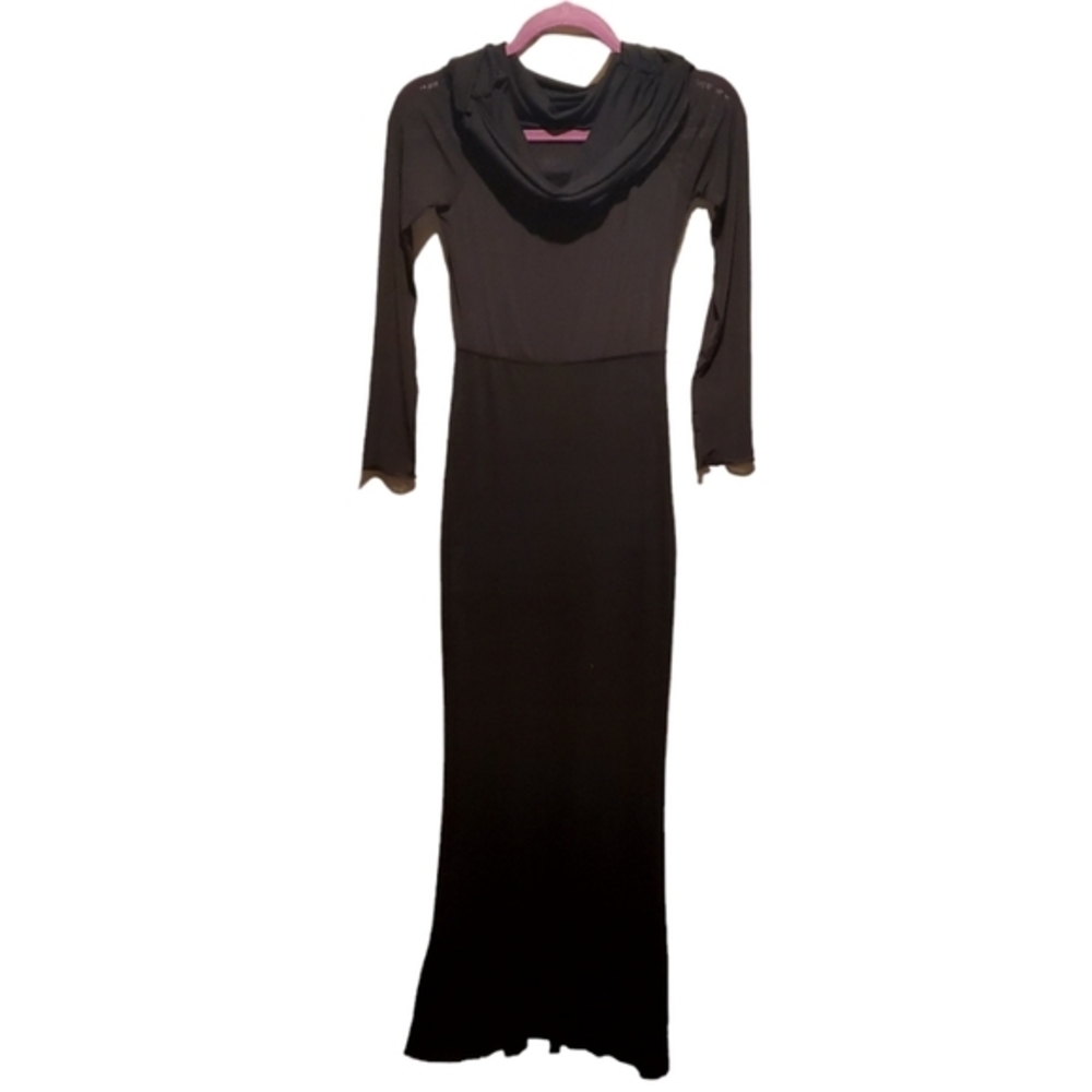 New Commense Black Off Shoulder Jersey‎ Long Dress Cocktail Women Size Small NWT
